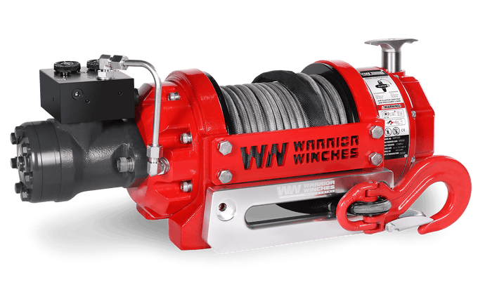 RV8 8,000lb (3.6 Ton) Hydraulic Short Drum Winch - Synthetic Rope
