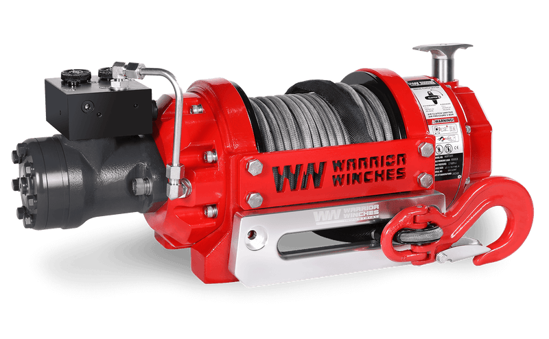 Load image into Gallery viewer, RV8 8,000lb (3.6 Ton) Hydraulic Short Drum Winch - Synthetic Rope
