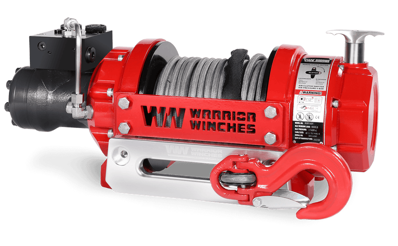 Load image into Gallery viewer, RV8 8,000lb (3.6 Ton) Hydraulic Short Drum Winch - Synthetic Rope
