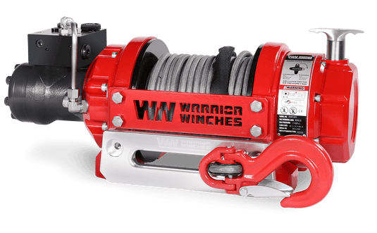 RV8 8,000lb (3.6 Ton) Hydraulic Short Drum Winch - Synthetic Rope
