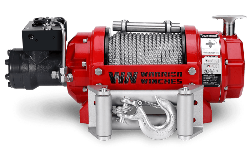 Load image into Gallery viewer, RV8 8,000lb (3.6 Ton) Hydraulic Short Drum Winch - Steel Rope
