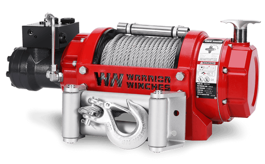 RV8 8,000lb (3.6 Ton) Hydraulic Short Drum Winch - Steel Rope