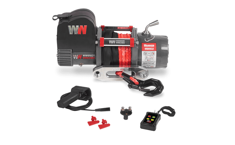 Load image into Gallery viewer, Samurai 9,500lb Short Drum 12v Electric Winch - Synthetic Rope
