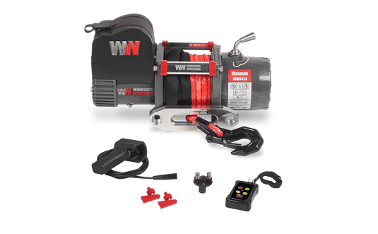Samurai 9,500lb Short Drum 12v Electric Winch - Synthetic Rope