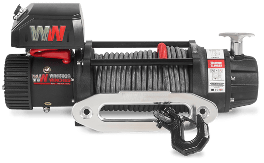 T1000 14,500lb Severe Duty 12v Electric Winch - Synthetic Rope