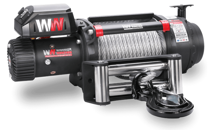 T1000 18,000lb Severe Duty 12v Electric Winch - Steel Rope
