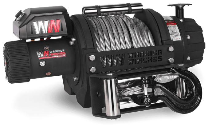 T1000 25,000lb Severe Duty 12v Electric Winch - Steel Rope