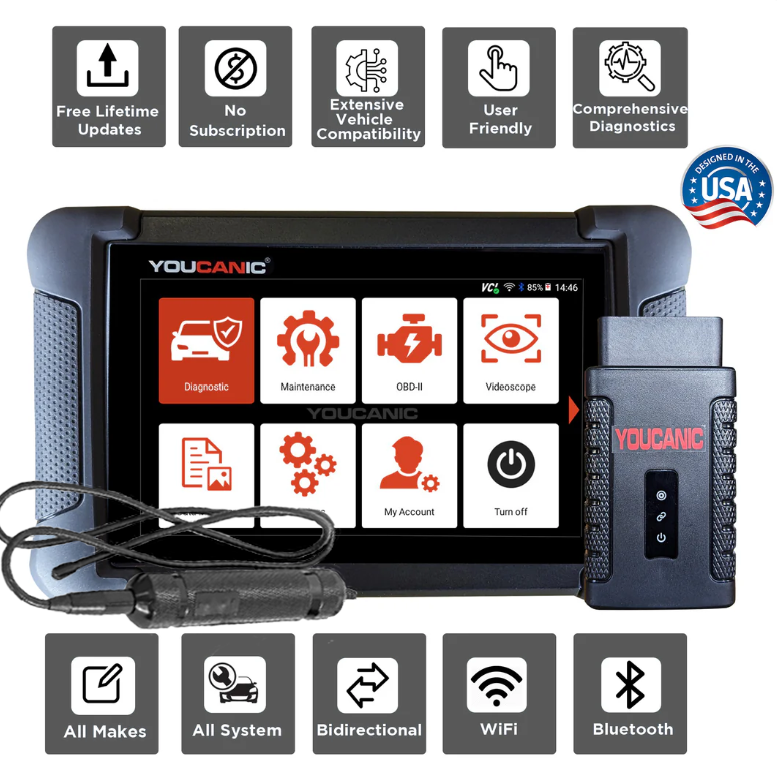Load image into Gallery viewer, YOUCANIC UCAN-II-C Pro OBD2 Scanner – Full-System Diagnostics, Bi-Directional Control, Coding, Special Functions &amp; Free Lifetime Updates
