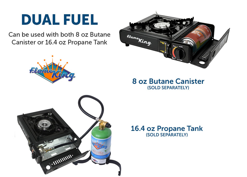 Load image into Gallery viewer, Flame King Portable Butane &amp; Propane Gas Stove with Single Burner
