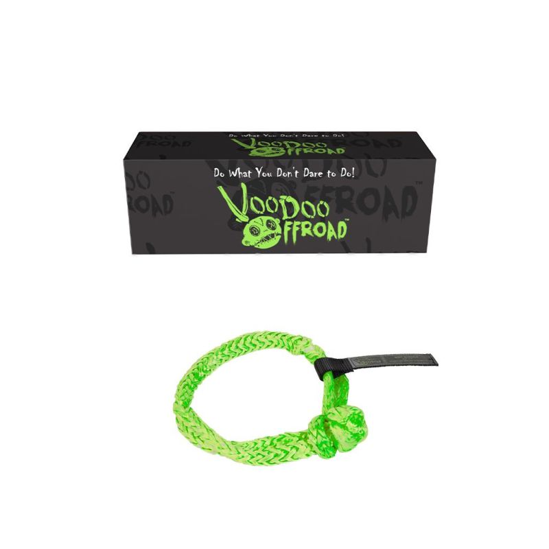 Load image into Gallery viewer, Voodoo Offroad 2.0 Santeria Series 3/8in x 7in Winch Soft Shackle - Green
