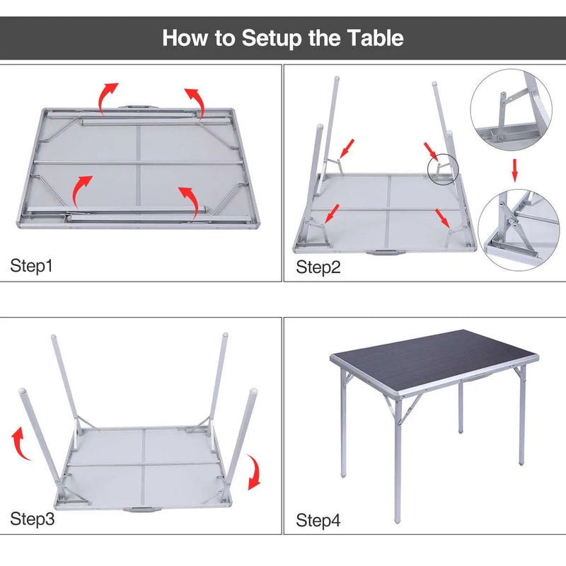 Load image into Gallery viewer, Aluminum Folding Camping Table with Collapsible Legs
