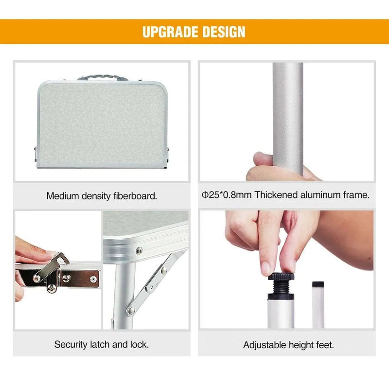 Load image into Gallery viewer, Aluminum Folding Table with Mesh Storage Organizer
