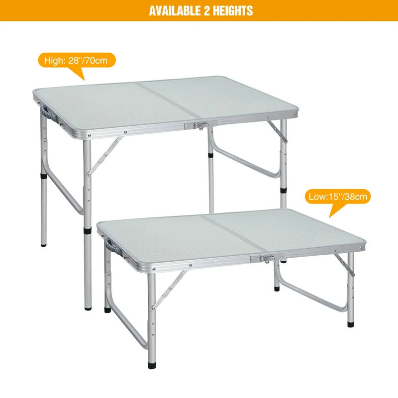 Load image into Gallery viewer, Aluminum Folding Table with Mesh Storage Organizer
