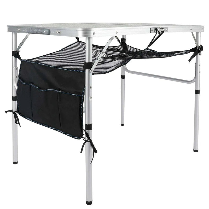 Load image into Gallery viewer, Aluminum Folding Table with Mesh Storage Organizer

