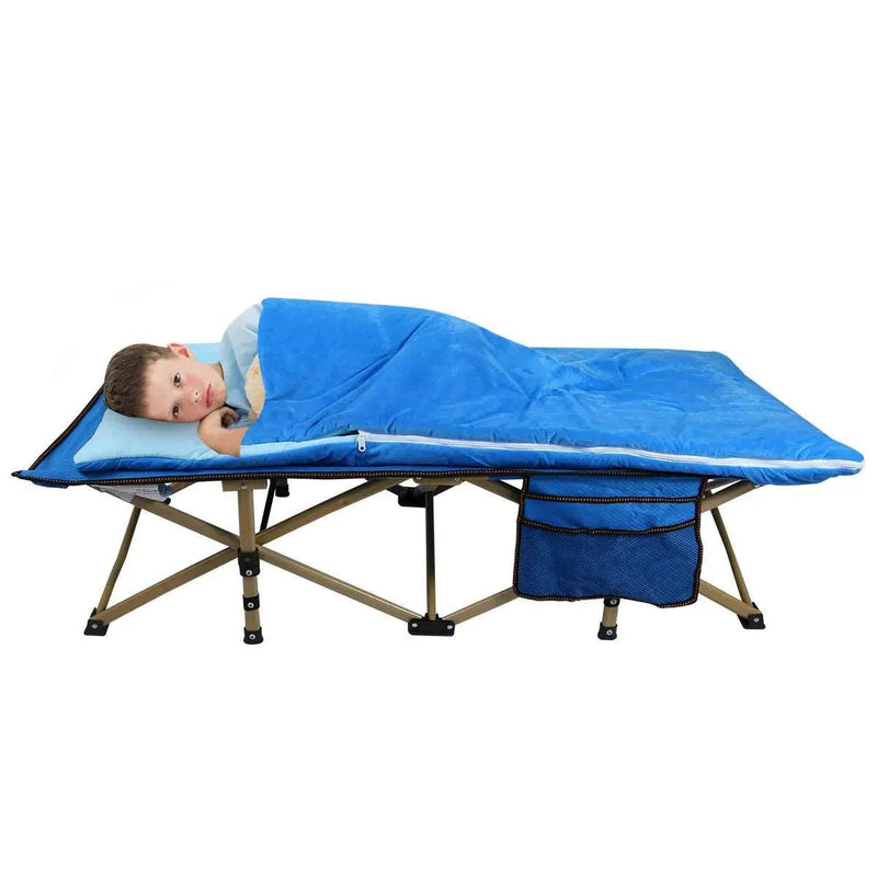 Load image into Gallery viewer, Folding Kids Cot for Sleeping,Blue Pink Navy
