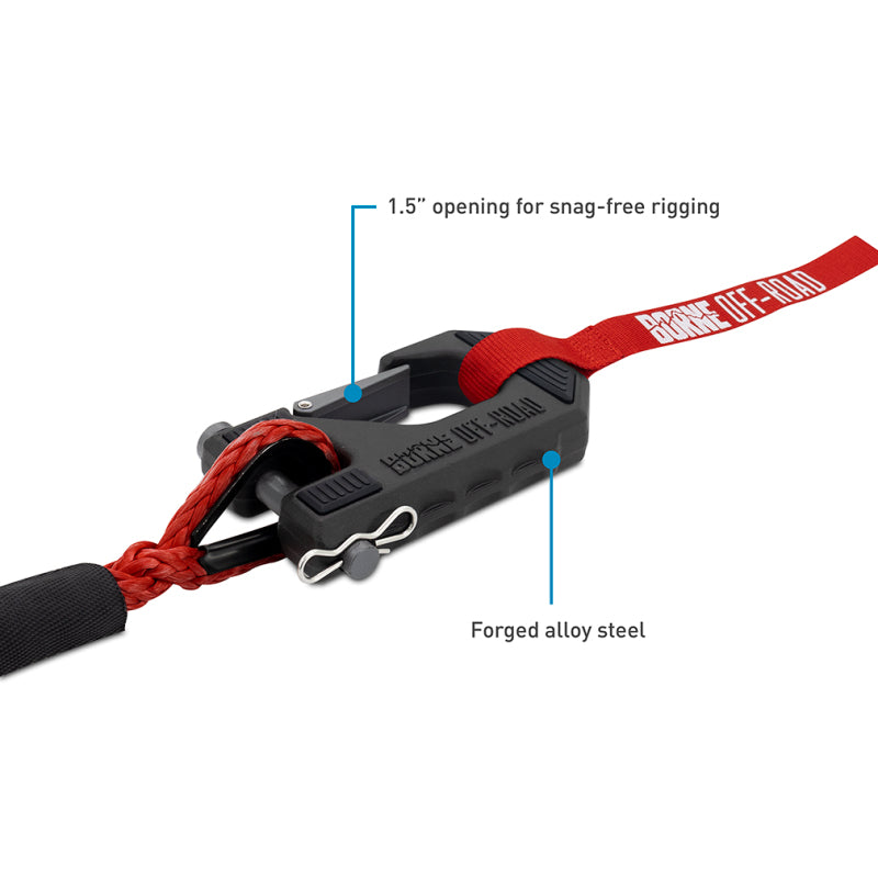 Load image into Gallery viewer, Borne Off-Road 12K Winch - Red Synthetic Rope
