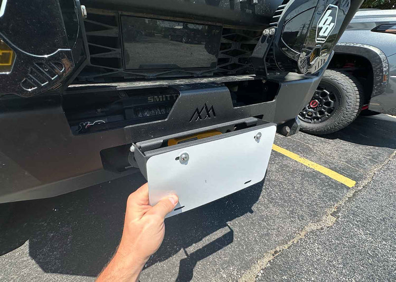 Load image into Gallery viewer, Flip Up Front License Plate Holder - Hawse Fairlead
