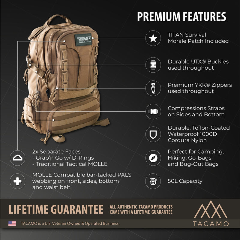 Load image into Gallery viewer, BC50 50L 72-Hour Tactical Backpack
