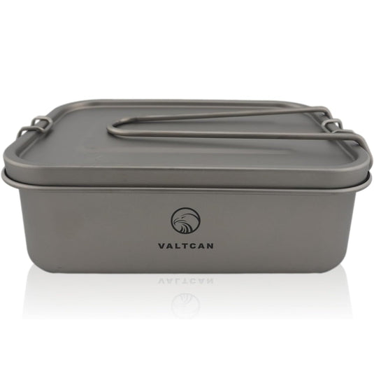 Reheat Over Fire. Same Box. 1200ml Titanium Bento · Airtight leakproof seal · Reheatable on open flame · 9 oz