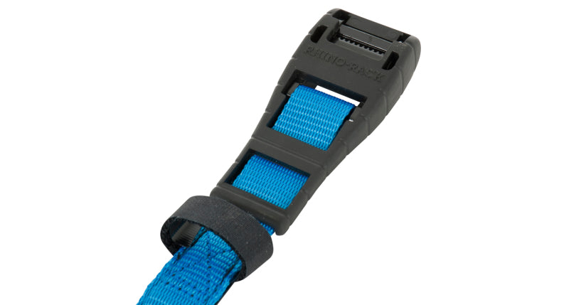 Load image into Gallery viewer, Rhino-Rack Rapid Tie Down Straps w/Buckle Protector - 5.5m/18ft - Pair - Blue
