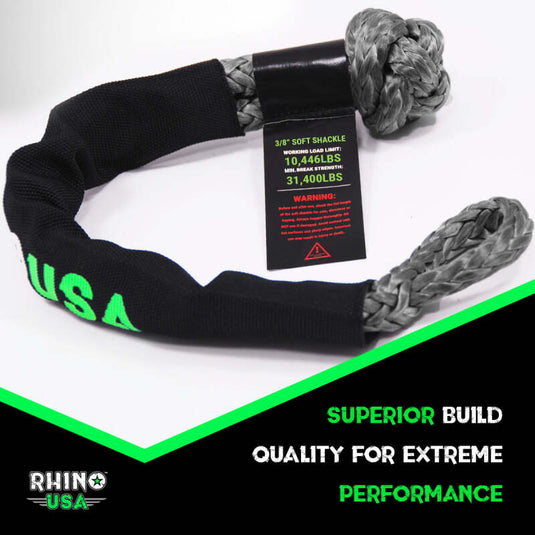 Rhino USA Synthetic Soft Shackle Gray