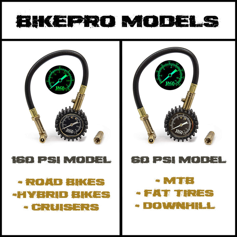 Load image into Gallery viewer, BikePro™ Presta Tire Pressure Gauge - 160 PSI | Presta &amp; Schrader (Hybrid/Road Bikes)
