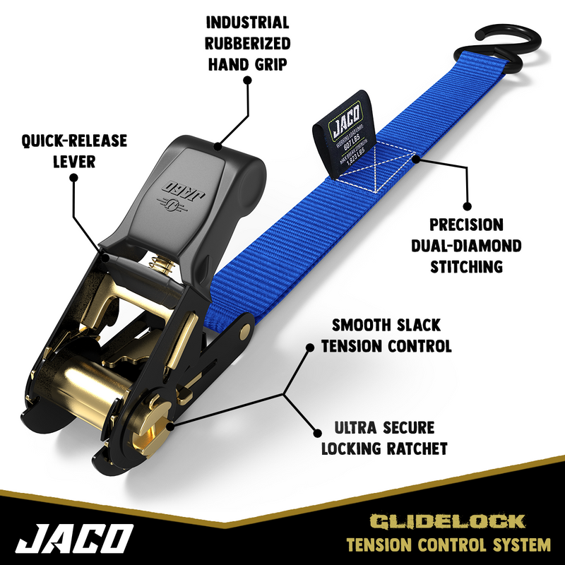 Load image into Gallery viewer, Tie Down Ratchet Straps (4 Pack) - 1 in x 15 ft | AAR Certified Break Strength (1,823 lbs) | Cargo Tie Down Set
