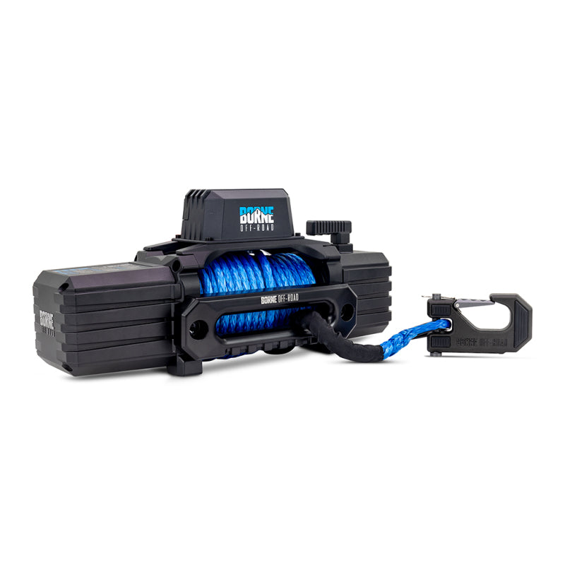 Load image into Gallery viewer, Borne Off-Road 10K Winch - Blue Synthetic Rope
