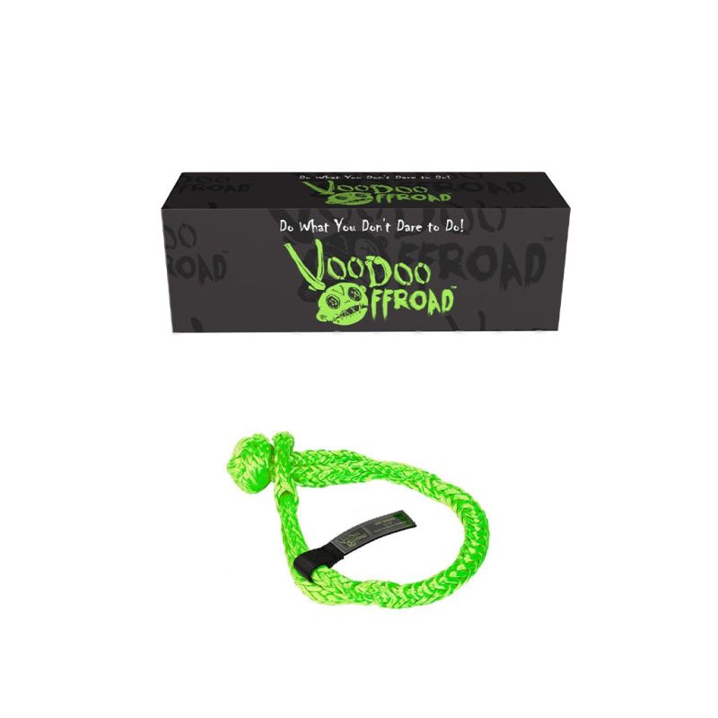 Load image into Gallery viewer, Voodoo Offroad 2.0 Santeria Series 1/2in x 8in Winch Soft Shackle - Green
