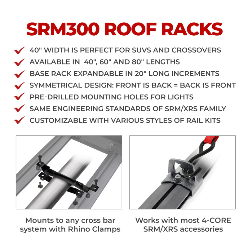 Load image into Gallery viewer, Go Rhino SRM300 Dual Rail Kit (For 60x40in. Rack) - Tex. Blk (Rails ONLY - Req. Platform)
