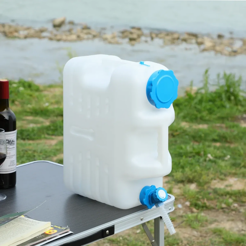 Load image into Gallery viewer, Portable Camping Water Container with Spigot and Wheels
