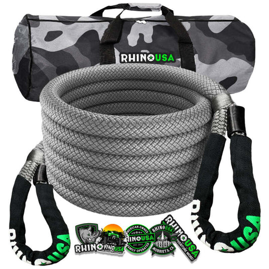 Rhino USA Kinetic Energy Recovery Rope (5/8In X 20Ft) Gray