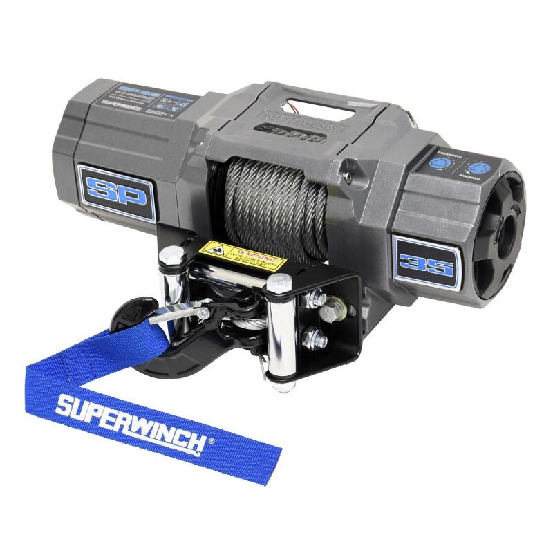 Load image into Gallery viewer, Superwinch 3500 LBS 12V DC 7/32in x 40ft Steel Rope Roller Fairlead SP 35 Winch
