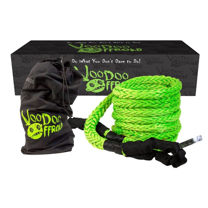 Load image into Gallery viewer, Voodoo Offroad 2.0 Santeria Series 1-1/4in x 30 ft Kinetic Recovery Rope with Rope Bag - Green
