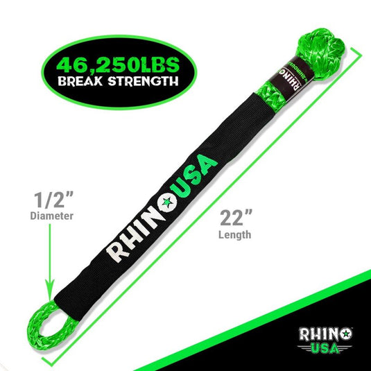 Rhino USA Synthetic Soft Shackle Green