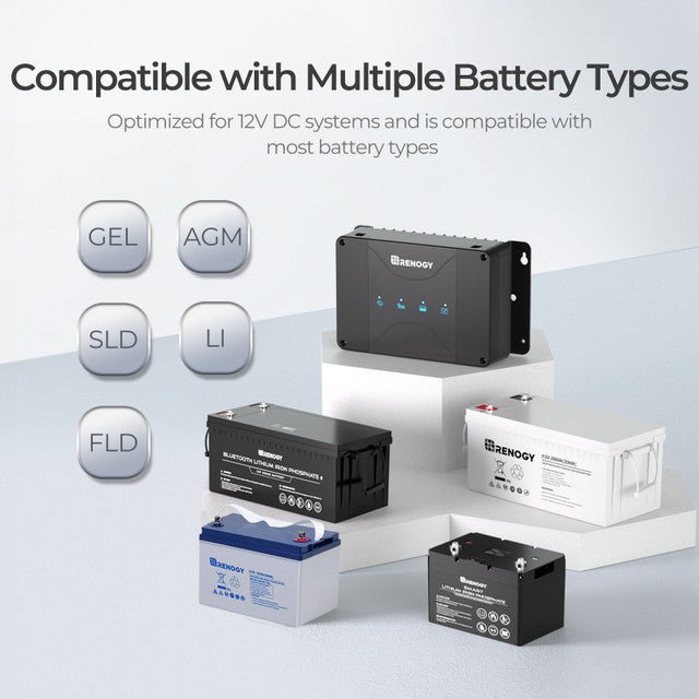 Load image into Gallery viewer, DCC30S 12V 30A Dual Input DC-DC On-Board Battery Charger with MPPT &amp; Bluetooth Module
