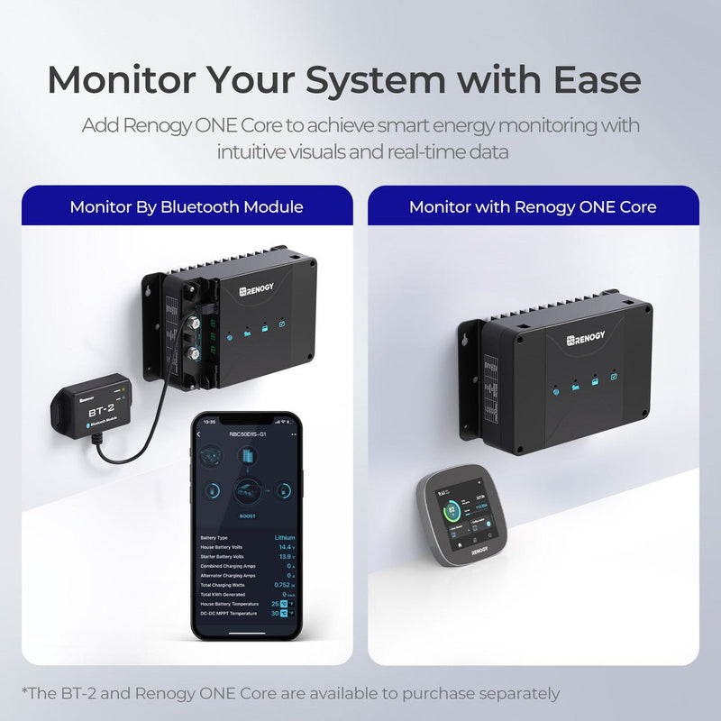 Load image into Gallery viewer, DCC30S 12V 30A Dual Input DC-DC On-Board Battery Charger with MPPT &amp; Bluetooth Module

