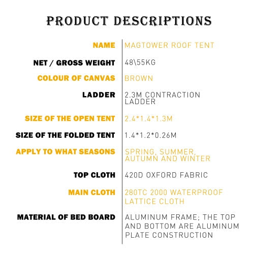 Load image into Gallery viewer, The Rooftop Tent Is Made Of 280TC 2000 Waterproof Lattice Cloth And Can Be Used As A Camping Essentials A Mobile Home
