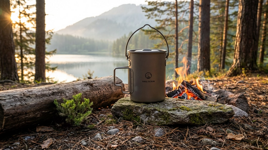 Valtcan 900ml Titanium Pot Boil, Cook & Drink From One Pot · 134g · Nests Your Nalgene