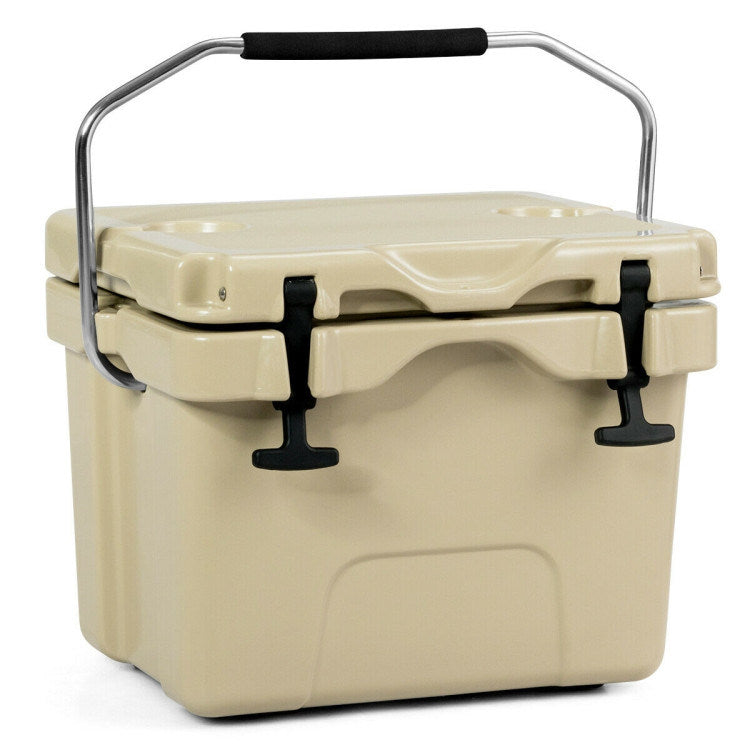 Load image into Gallery viewer, 16 Quart 24-Can Capacity Portable Insulated Ice Cooler with 2 Cup Holders
