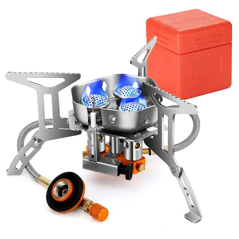 Load image into Gallery viewer, Portable 4000W Foldable Camping Stove with Ignition &amp; Carry Case
