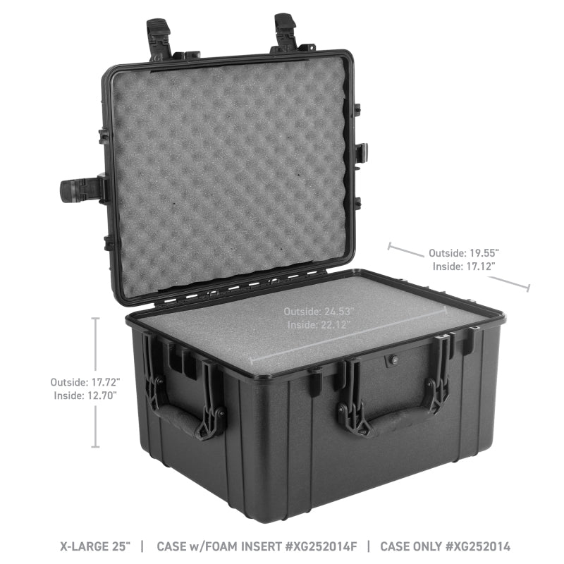 Load image into Gallery viewer, Go Rhino XVenture Gear Hard Case w/Foam - Extra Large 25in. / Lockable / IP67 - Tex. Blk
