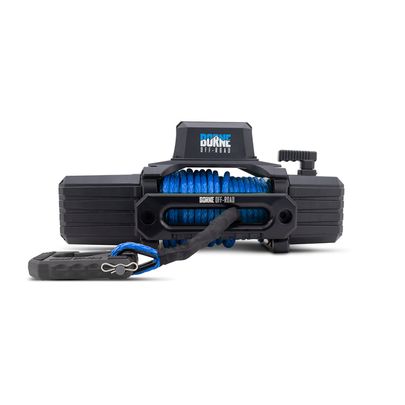 Load image into Gallery viewer, Borne Off-Road 12K Winch - Blue Synthetic Rope
