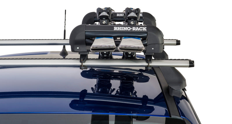 Load image into Gallery viewer, Rhino-Rack Universal Ski Carrier - Fits 2 Pairs of Skis - Black
