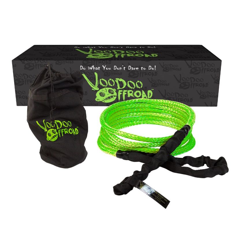 Load image into Gallery viewer, Voodoo Offroad 2.0 Santeria Series 1/2in x 20 ft Kinetic Recovery Rope for UTV - Green
