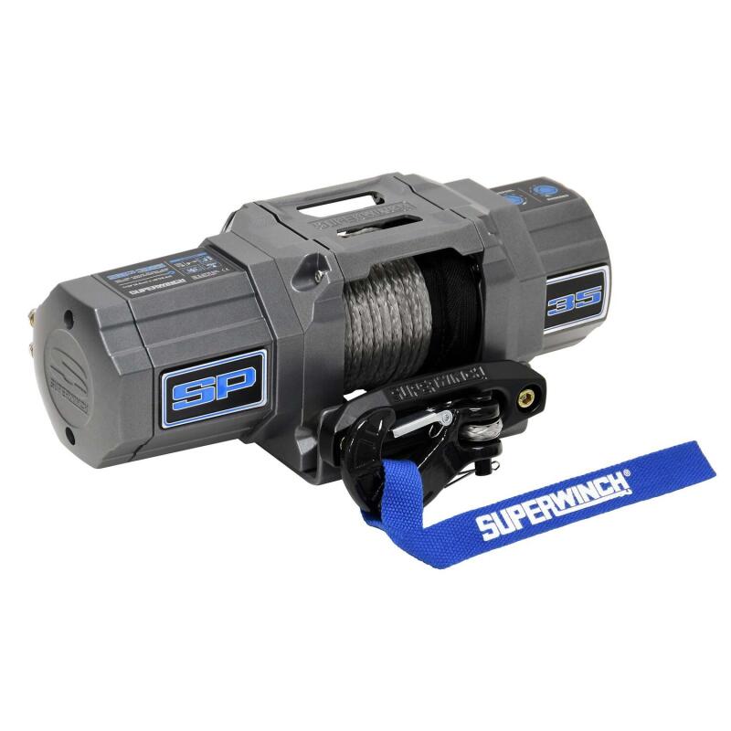 Load image into Gallery viewer, Superwinch 3500 LBS 12V DC 7/32in x 40ft Synthetic Rope Hawse Fairlead SP 35SR Winch
