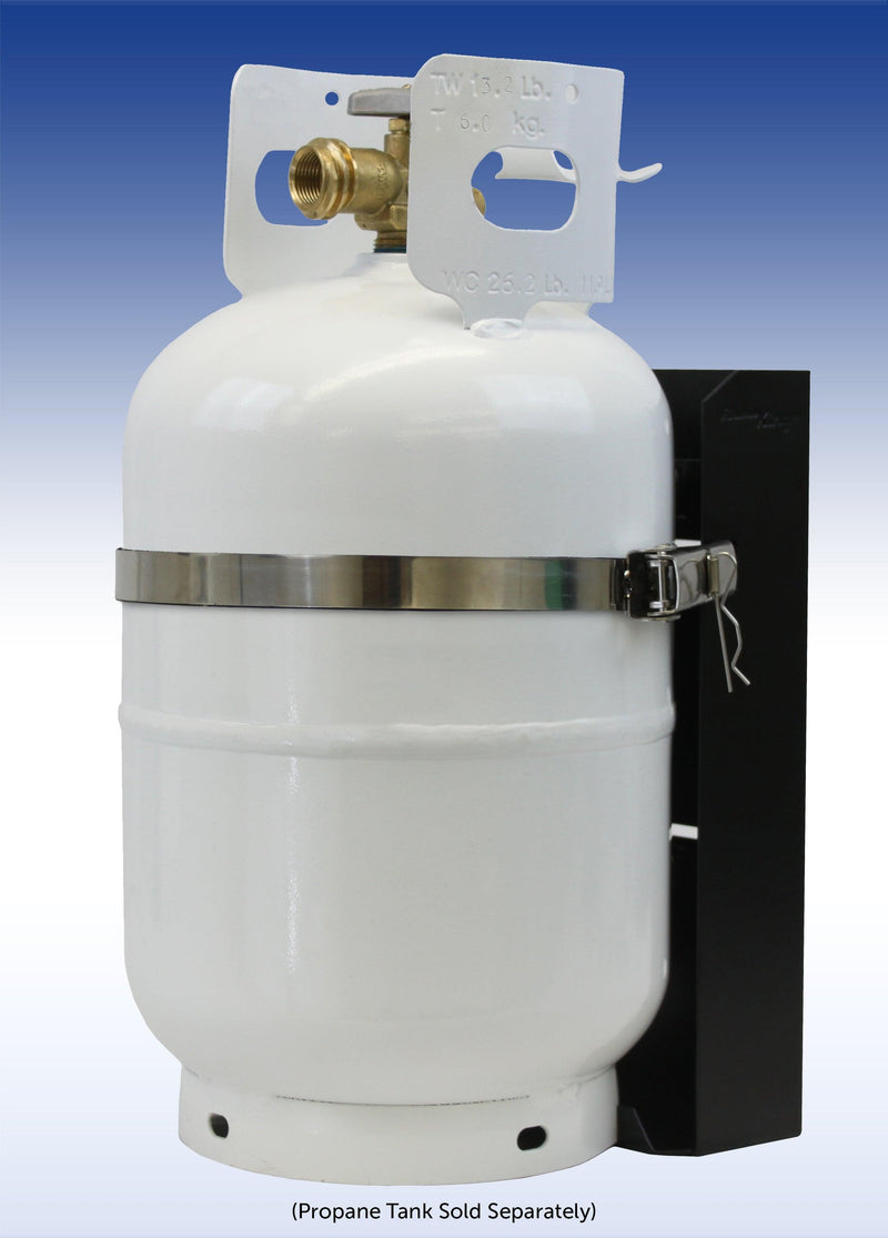 Load image into Gallery viewer, Flame King T-Racks 10lb Propane Tank Mounting Brackets Strap Campervan Overland Vehicles

