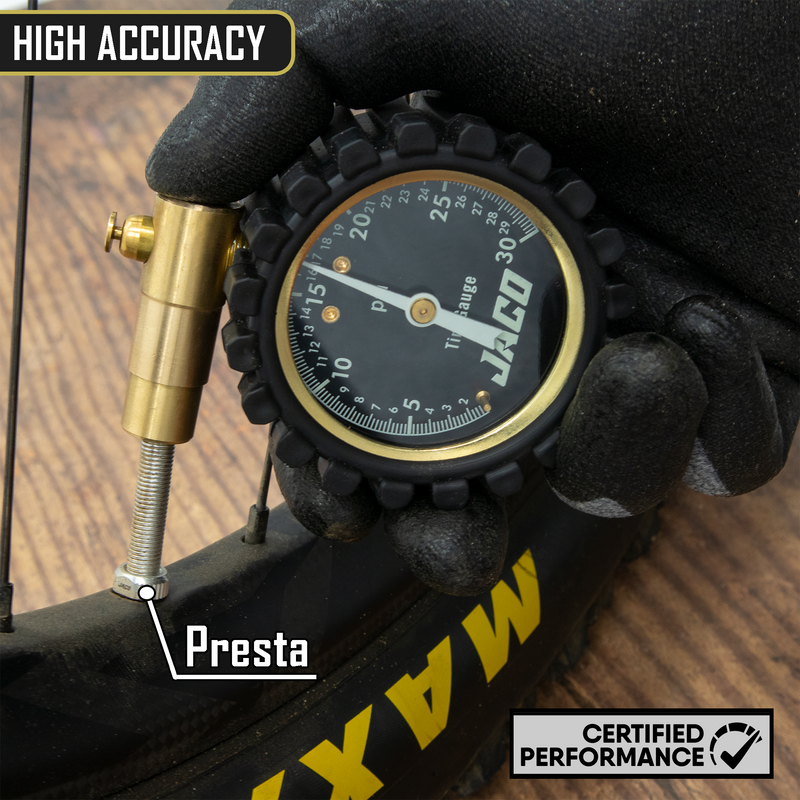 Load image into Gallery viewer, FTX-30 Low Pressure Presta Tire Gauge for Bikes (Max 30 PSI) | Fat Tire Bike Series

