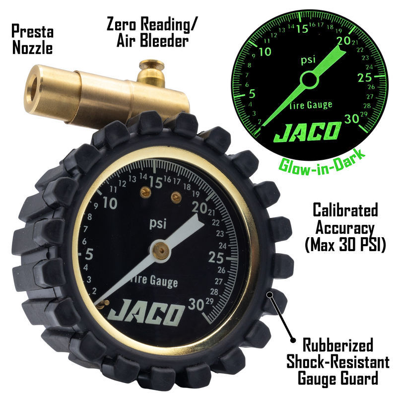 Load image into Gallery viewer, FTX-30 Low Pressure Presta Tire Gauge for Bikes (Max 30 PSI) | Fat Tire Bike Series
