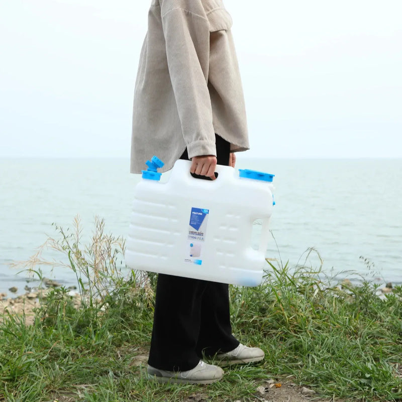 Load image into Gallery viewer, Portable Camping Water Container with Spigot and Wheels
